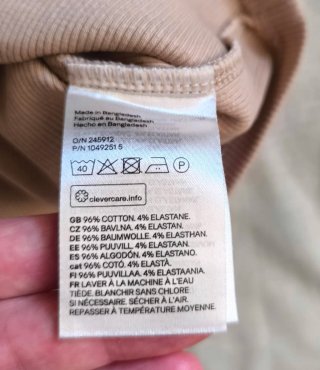 Top sin mangas H&M mujer beige XS
