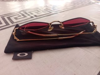 Gafas Gucci Doradas Rojas
