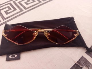 Gafas Gucci Doradas Rojas
