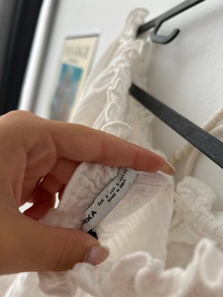 Blusa romántica blanca manga larga