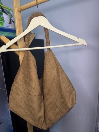 Borsa marrone in camoscio