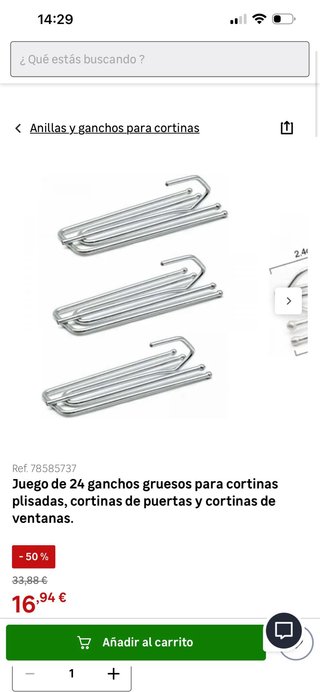 Ganchos para cortinas Inspire + deslizadores