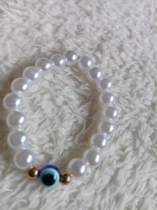 Pulsera Ojo Turco Perlas y Dorado