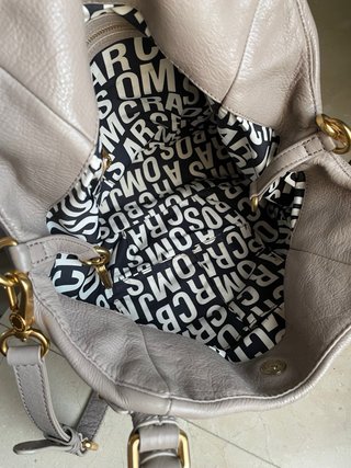 Bolso Marc Jacobs Cuero Beige Dorado