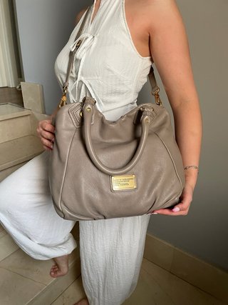 Bolso Marc Jacobs Cuero Beige Dorado