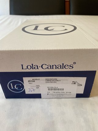 Sandalias Lola Canales Piel T37 Doradas/Plateadas