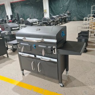 Barbacoa Premium Acero Inoxidable Negra