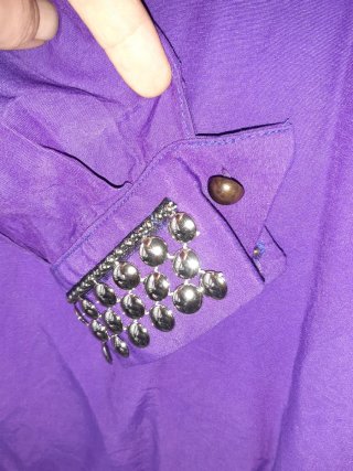 Camisa vintage morada manga larga