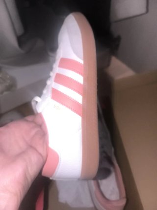 Adidas samba blanco y salmón