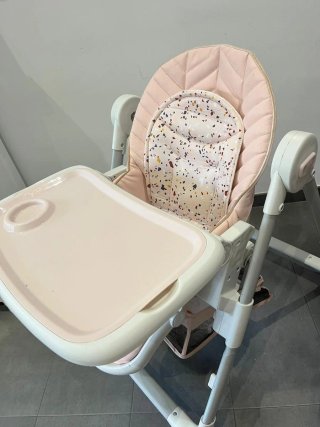Trona Kinderkraft rosa y gris