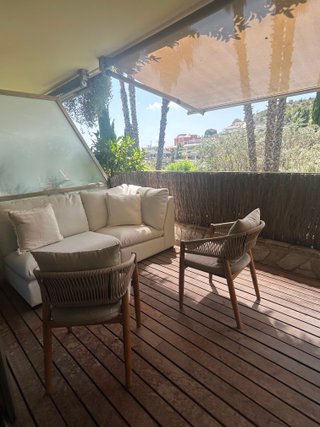 Sofá modular jardín impermeable beige