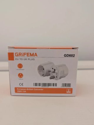 2 Adaptadores Enchufe UK Blanco
