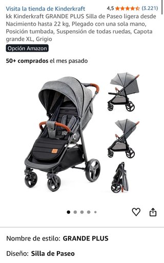 Silla de paseo gris Xl