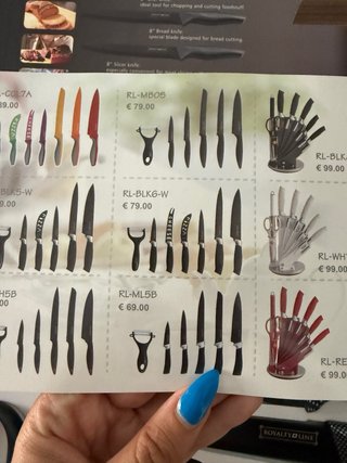Set Coltelli Royalty Line Nero/Argento
