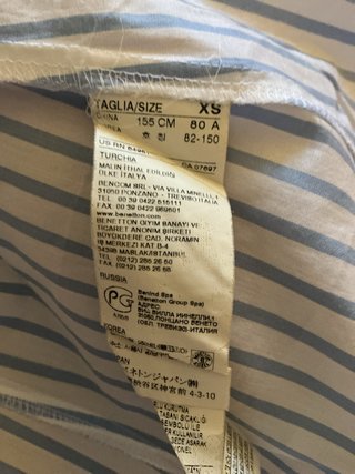 Camisa Benetton rayas azules Talla XS