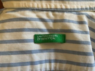 Camisa Benetton rayas azules Talla XS
