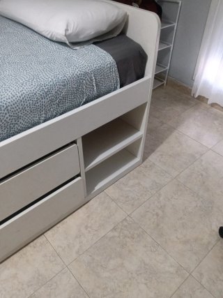 Cama Ikea 90x200 con almacenaje