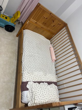 Cama cuna 1,50 x 70 con colchón de muelles