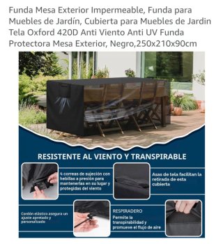 Fondello impermeabile per mobili da giardino all'aperto. Offerta.