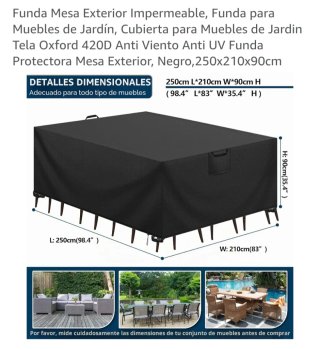 Fondello impermeabile per mobili da giardino all'aperto. Offerta.