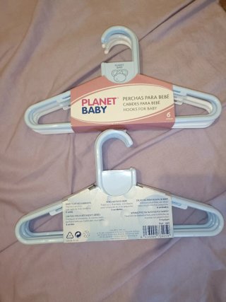 6 Perchas Bebé Planet Baby Azul