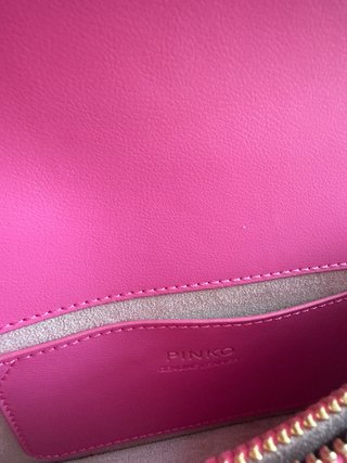Borsa Pinko originale rosa con fibbia dorata