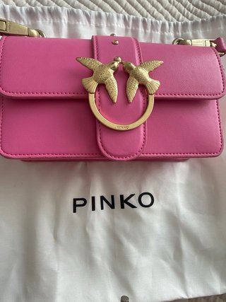 Borsa Pinko originale rosa con fibbia dorata