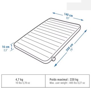 Colchón hinchable matrimonio Decathlon