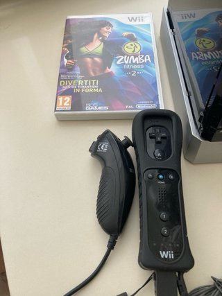 Nintendo Wii Nera + 3 Giochi