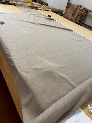 Tessuto Loro Piana originale grigio beige