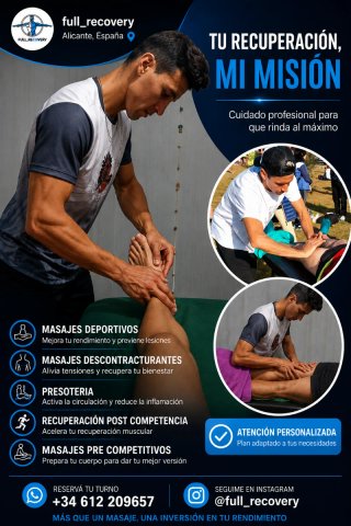 Masajes deportivos y presoterapia