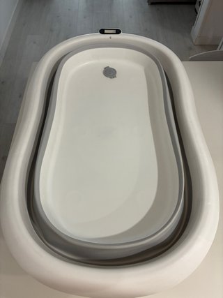 Bañera bebé plegable sencilla. Bebés de 0 a 2 años