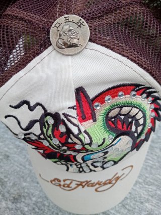 Cappellino Ed Hardy Y2K Vintage con strass