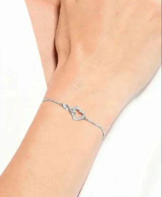 Pulsera "Swarovski" Corazón Infinito
