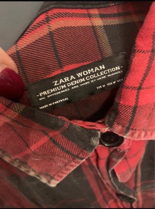 Camicia Zara a quadri rossa e nera