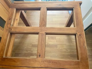 Mesa de comedor extensible madera y cristal