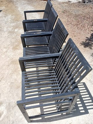 4 Sillas de jardín de madera negras