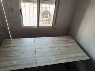Mesa de salón madera y metal