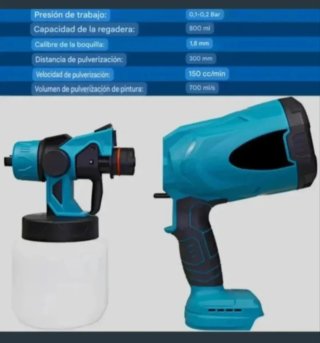 Pistola Pintura Spray Batería Recargable