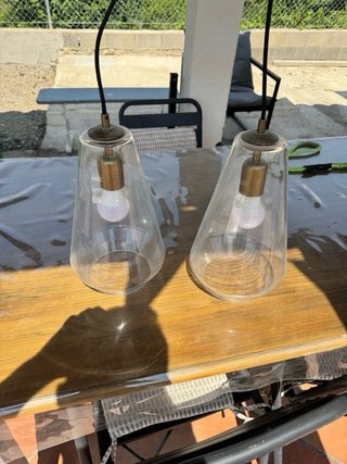 Lámparas de cristal y metal