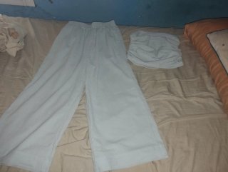Conjunto ancho azul