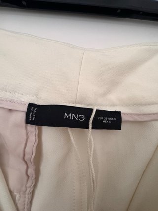 Pantalón ancho Mango blanco