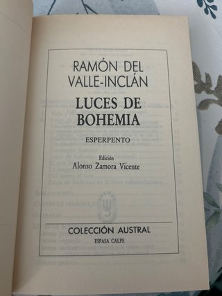 Luces de Bohemia: esperpento/ Ramón María del V...