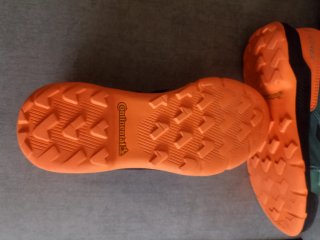 Stivali da montagna Adidas per bambini verde/arancione
