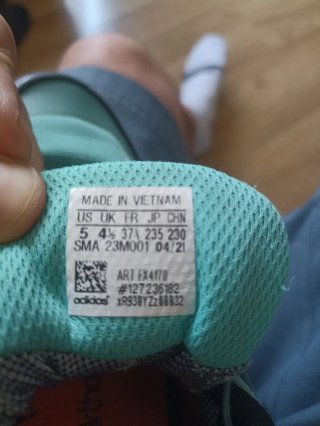 Stivali da montagna Adidas per bambini verde/arancione