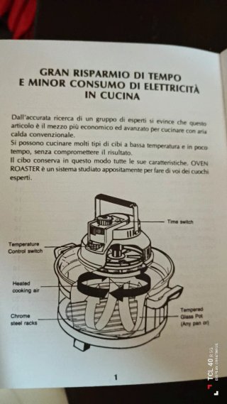 Forno elettrico in vetro