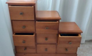 Mueble Escalera Cajonera Madera