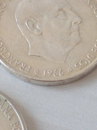 3 Monedas 100 Pesetas 1966 Plata
