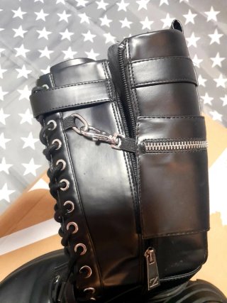Botas Zara Cuero Negras Talla 37