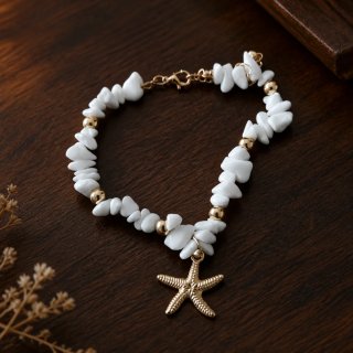 Tobillera con estrella de mar dorada
